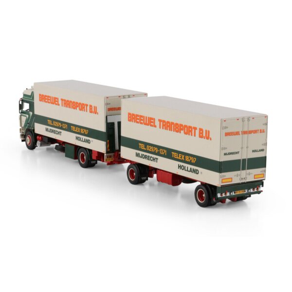 1:50 VOLVO BREEWEL F12 4X2 DRAWBAR TURNTABLE TRAILER 2 AXLE WSI Diecast Model