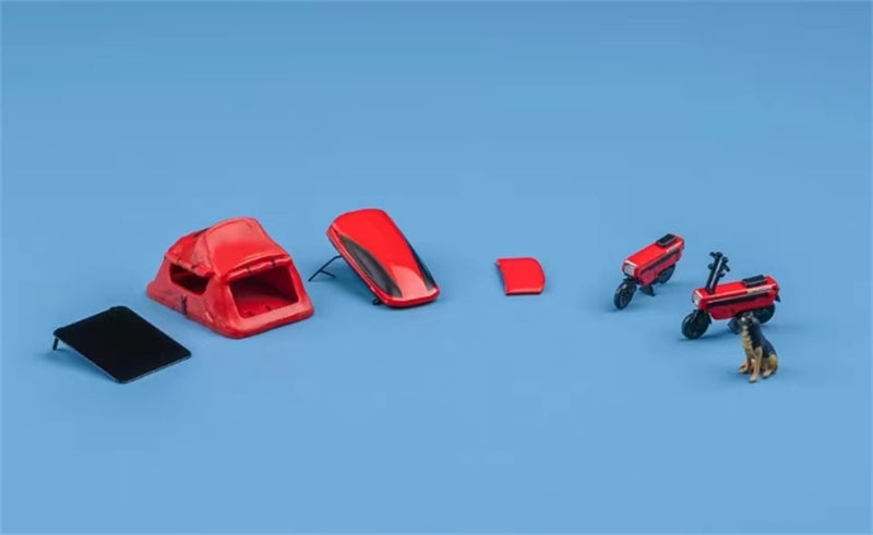 1:64 Honda Acura NSXTRA Light Foldable w/ Trailer Limited Edition 499pcs ONLY  Red Finclassically DIECAST Model