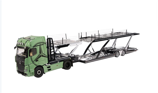 NZG Mercedes Benz Actros Lohr Green Benz logo + double-layer trailer KIT 1:18 DIECAST Truck Lorry