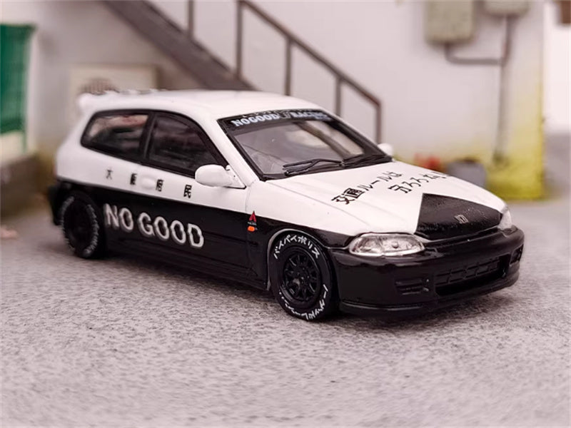 SW Honda Civic EG6 Osaka JDM Police Car Limited Edition 499PCS 1:64 Car Pre-built Model view7