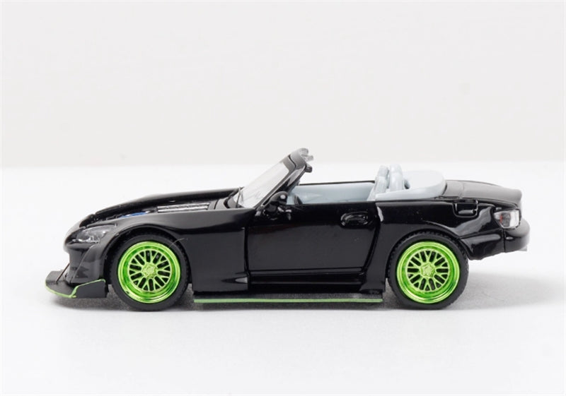 RHINO MODEL Honda S2000 Wide body Convertible Roadster Black Limited Edition 699PCS ONLY 1:64 car Pre-built Model view3