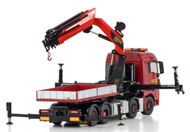 WSI MAN TGX XLX EURO 6C FACELIFT 8X2 TAG AXLE WITH PALFINGER PK 1650 TEC + JIB DEMOUNTABLE BODY Premium Line 1:50 Truck Pre-built Model