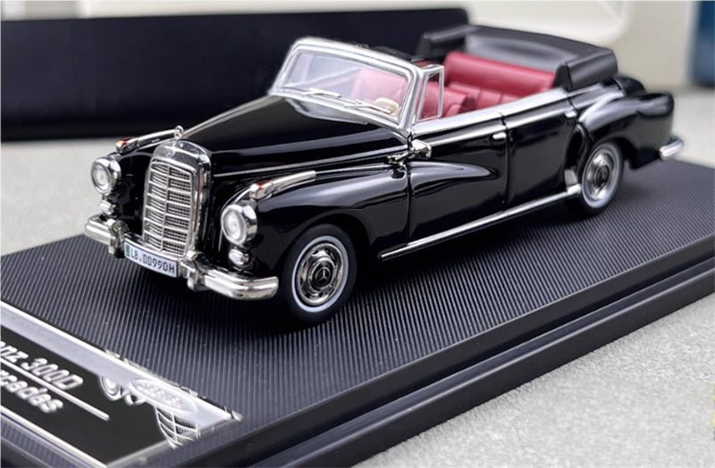 SEEKER Mercedes Benz 300D Adenauer W189 1959 convertible Soft top Black 1:64 Car Pre-built Model view3