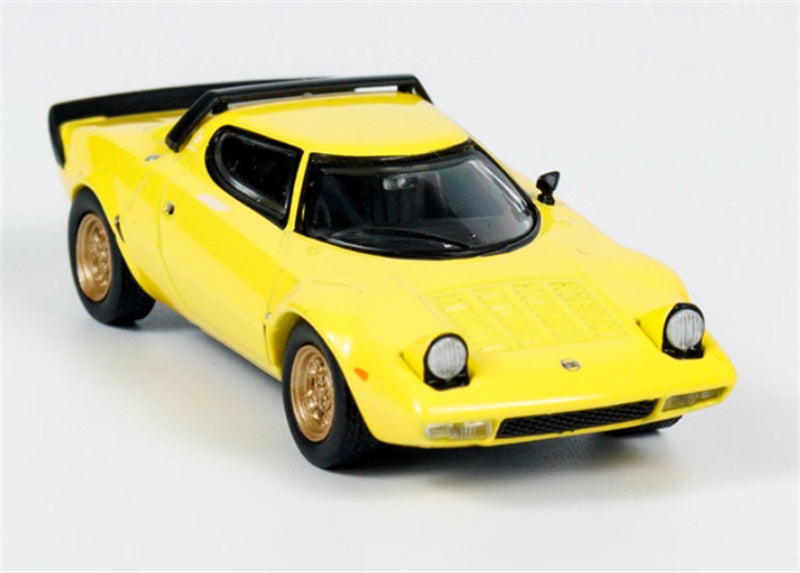 MINIGT Lancia Stratos HF Stradale Giallo FLY Standing lamp version color box packaging 1:64 Car Pre-built Model view5