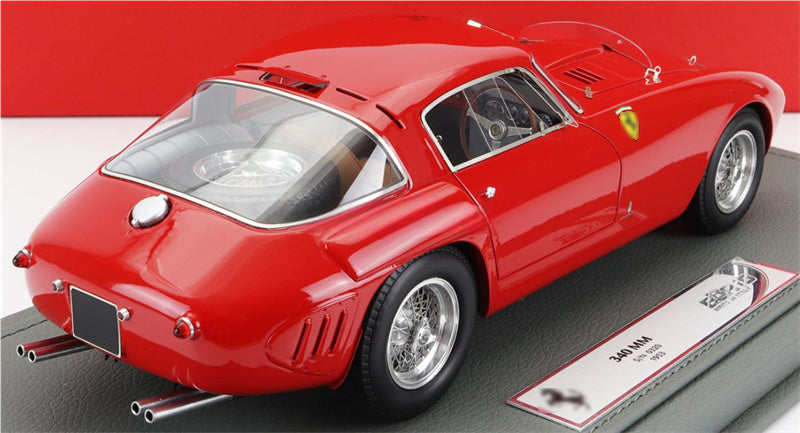 BBR MODELS Ferrari 340 MM S/N 0320 1953 red leather base Limited Edition 99PCS ONLY 1:18 Car Pre-built Model view2