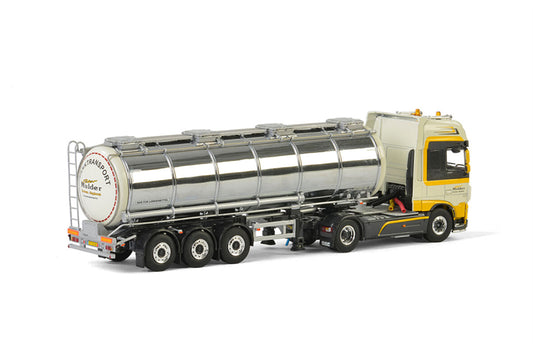 WSI DAF XF SUPER SPACE CAB 4x2 TANK TRAILER - 3 AXLE Peter Mulder 1:50 Truck Pre-built Model