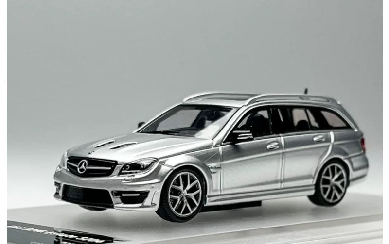 1:64 Mercedes-Benz C63 AMG Estate S204  silver KING MODEL  Limited Edition 999PCS ONLY DIECAST Model