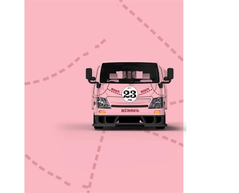 1:64 Hino H300 Russeb Pink Pig COOL.CAR Limited Edition 999PCS ONLY DIECAST Model