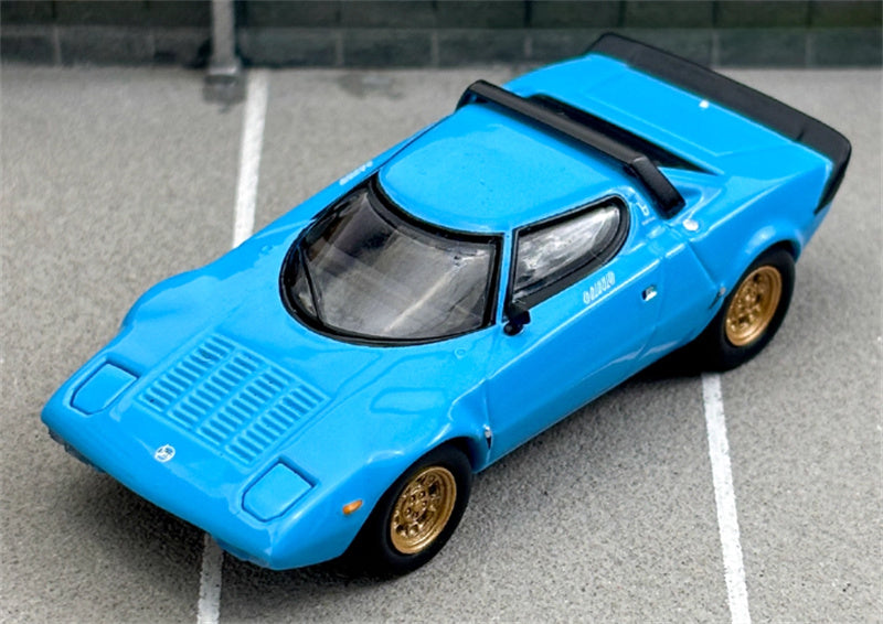 MINIGT Lancia Stratos HF Stradale Azzuro Chiaro Off light version color box packaging 1:64 Car Pre-built Model view5