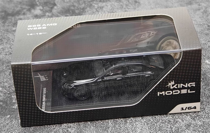 KING MODEL Mercedes Benz S65 AMG W222 Black Knight Limited Edition 999PCS ONLY 1:64 Car Pre-built Model view7