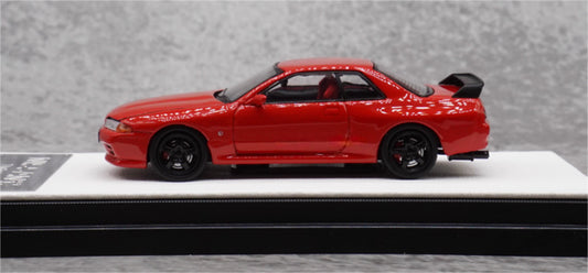 TIMEMICRO Nissan GTR R32 Metallic Red Limited Edition 999PCS ONLY 1:64 Car Pre-built Model view2