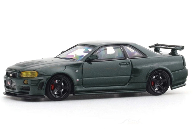TimeMicro Nissan Skyline GTR34 Dark Green Regular Version Limited Edition 999PCS ONLY 1:64 car Pre-built Model view4
