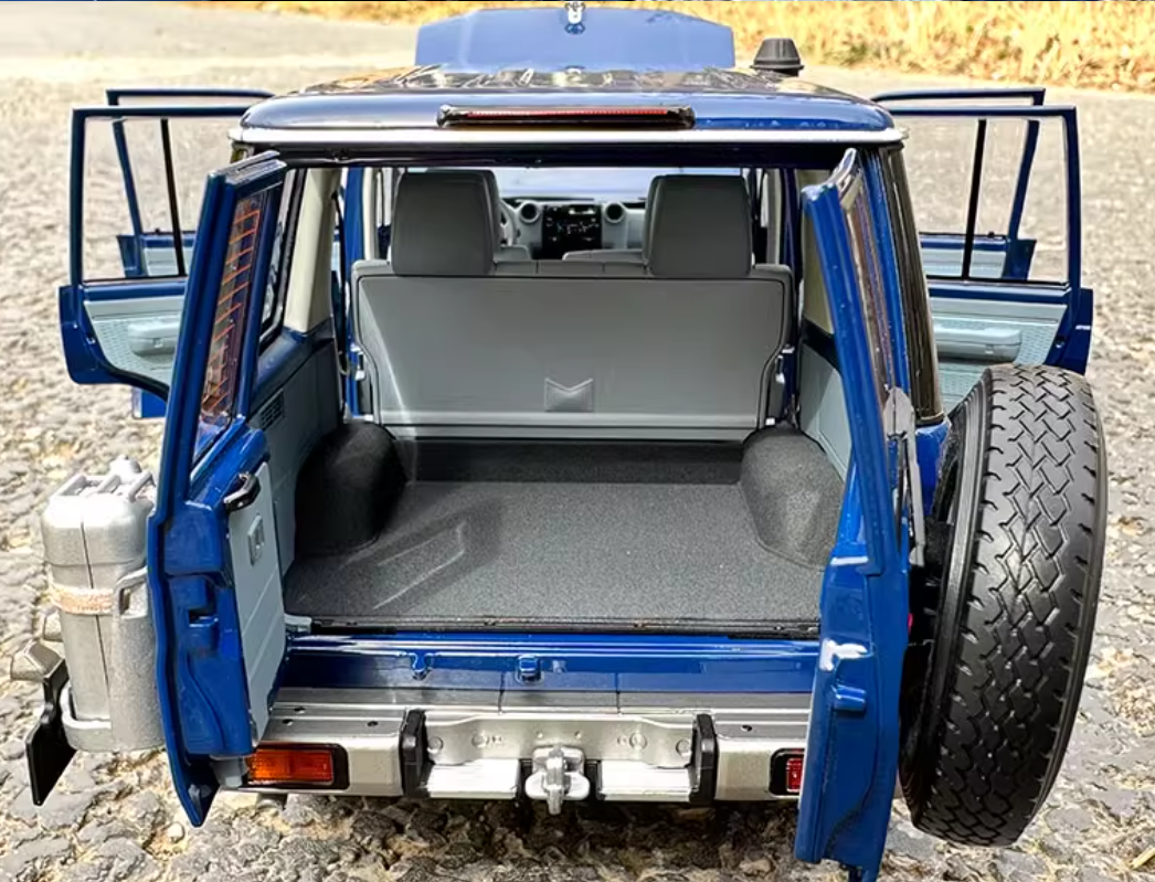 Almost Real Toyota LC76 Land Cruiser Blue 1:18 Car Pre-built Model view3