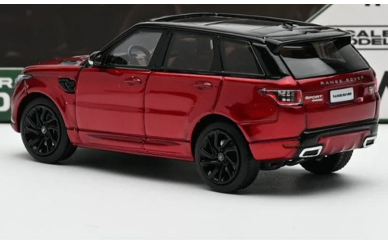 1:64 Land Rover Range Rover Sport 2018 Red Black Wheel Whelart   DIECAST Model