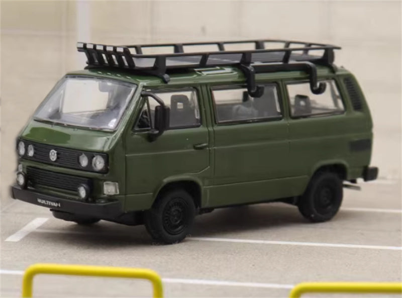 Master Volkswagen T3 Van Green with Accessories 1:64 Car Pre-built Airliner Model Display view6