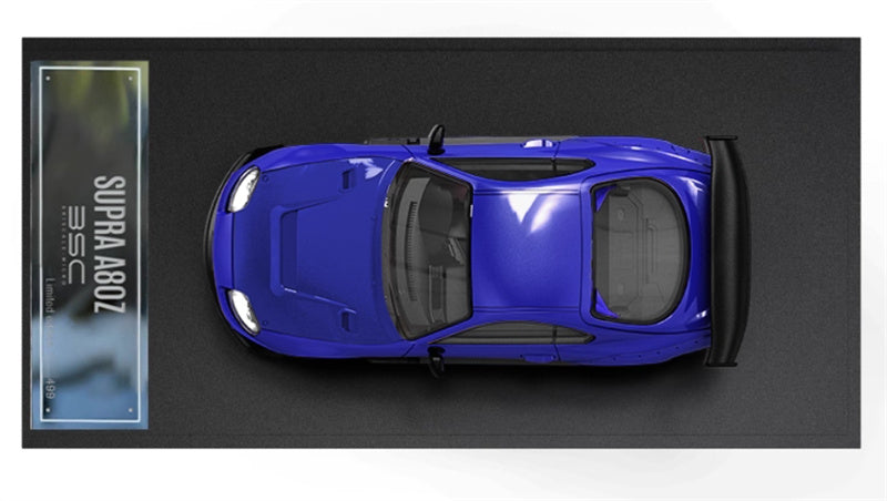 BSC Toyota Supra A80Z Blue Gold Wheel regular version White base Limited Edition 499PCS ONLY 1:64 Car Pre-built Model view3