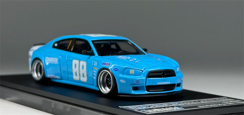 1:64 Dodge Charger Brawler Blue TimeMicro x PSC DESIGN DIECAST Civil Car Model