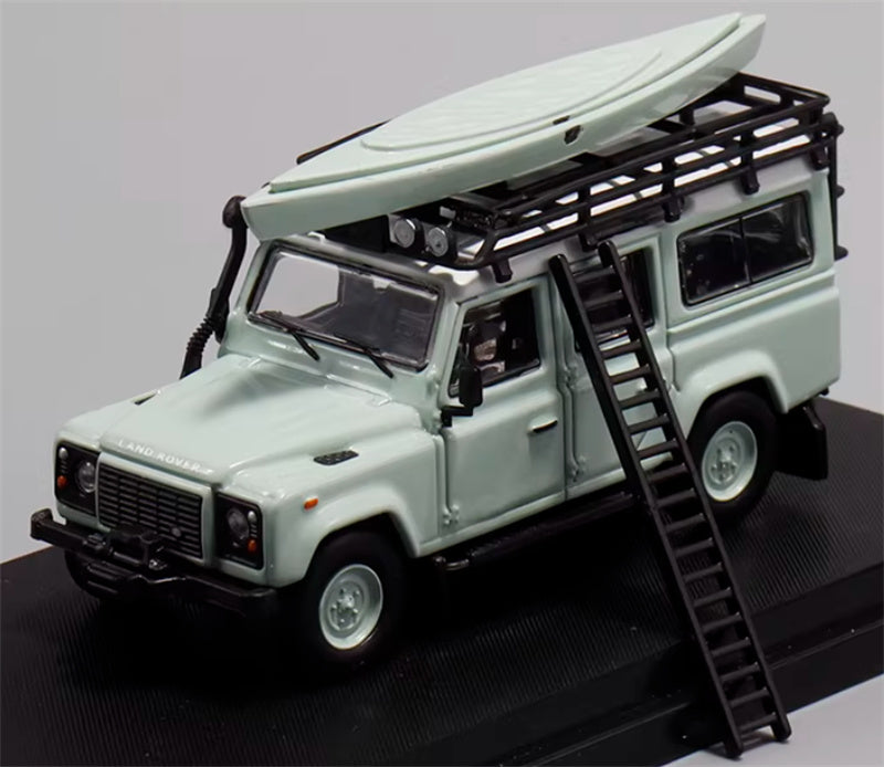 Master Land Rover Defender 110 Green with accessories 1:64 Car Pre-built Airliner Model Display view1