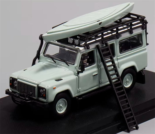 Master Land Rover Defender 110 Green with accessories 1:64 Car Pre-built Airliner Model Display view1
