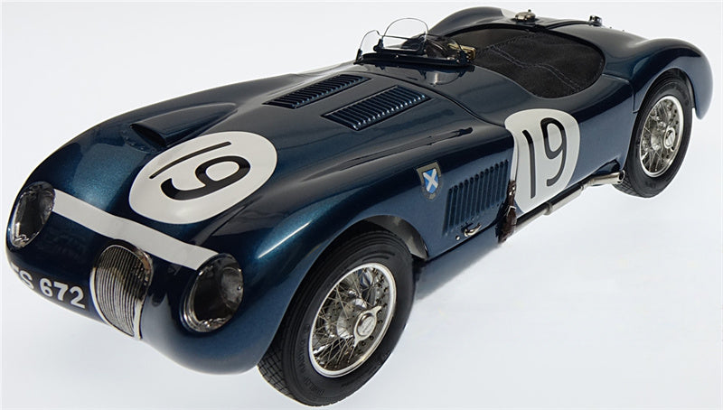 CMC Jaguar C-type Goodwood Member's Meeting 1954 Jimmy #19 Blue Limited Edition 1500PCS ONLY 1:18 Car Pre-built Model view1