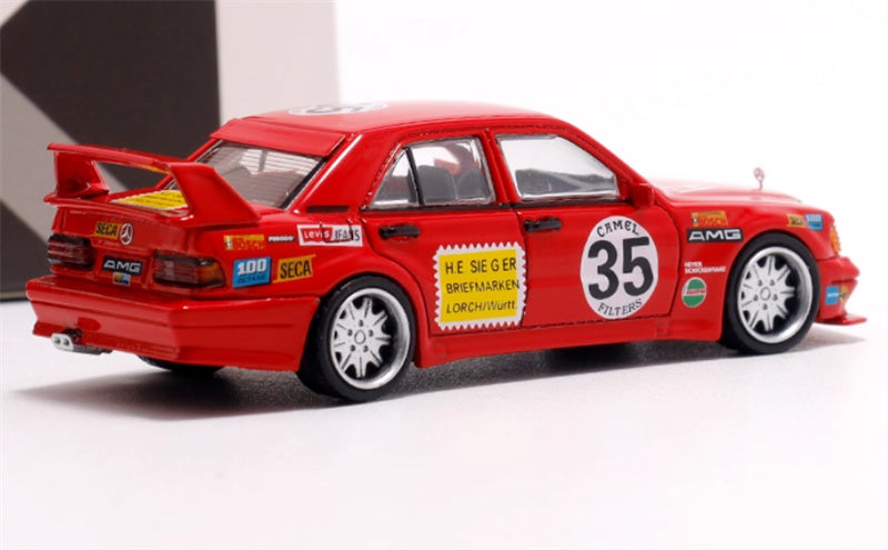 LMLF MODEL Mercedes Benz 190E 2.5-16 Evolution Red AMG CAMEL 1:64 Car Pre-built Model view5