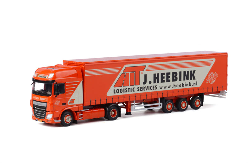 WSI DAF XF SSC 4X2 CURTAINSIDE TRAILER Heebink 1:50 Truck Pre-built Model