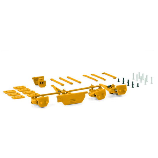 WSI SCHEUERLE INTER COMBI SET PARTS: HITCH + SINGLE DRAWBAR + DOUBLE DRAWBAR YELLOW Premium Line KIT 1:50 Truck Model
