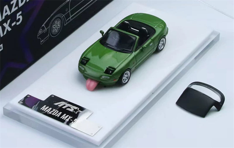 1:64 Mazda MX-5 green ATS DIECAST Civil Car Model