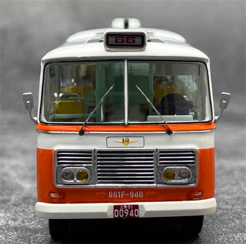 AUTO-GLIMPSE Shanghai Bus SK661 articulated trolley bus Orange Route 66 High end version (peak type) 1978-1996 1:64 Bus Pre-built Model view6