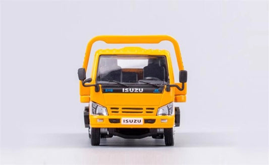 GCD Isuzu N Series REWARD Flatbed Truck Lorry Engineering Yellow LHD 1:64 Truck Pre-built Model view2