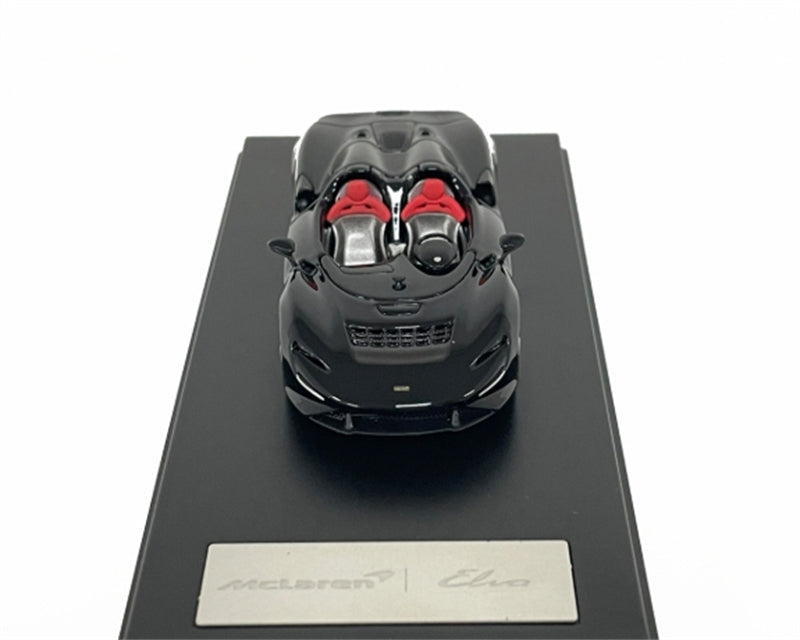 LCD-MODELS McLaren ELVA Black Open Top Super Car 1:64 car Pre-built Model view4