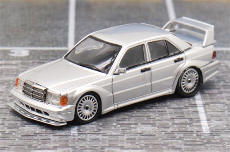 SEEKER Mercedes Benz 190E 2.5-16 Evolution silver 1:64 Car Pre-built Model view1