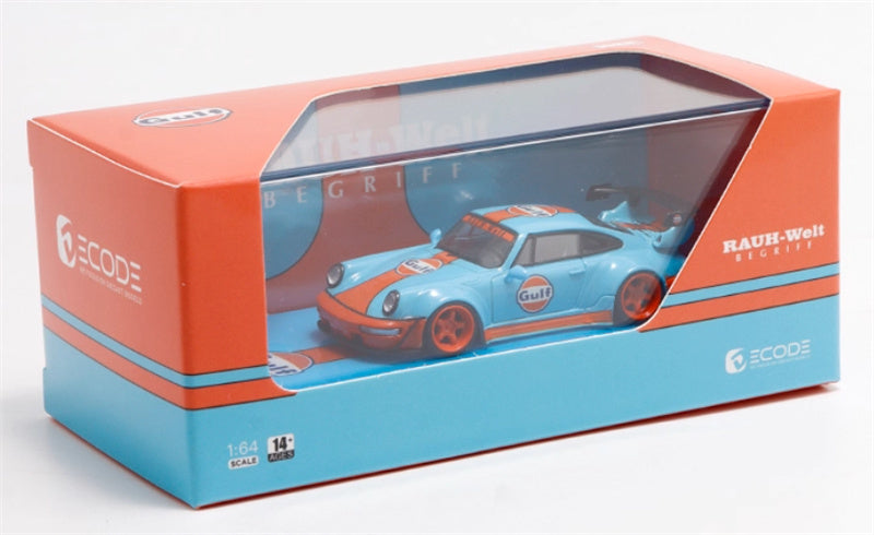 DECODE Porsche RWB 964 Exhibition gulf Limited Edition RAUH - Welt 1:64 Car Pre-built Model view9