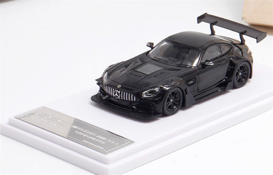 BSC Mercedes AMG GT-S Carbonerre modified big rear wing sports car glossy black Limited Edition 1:64 Car Pre-built Model view1