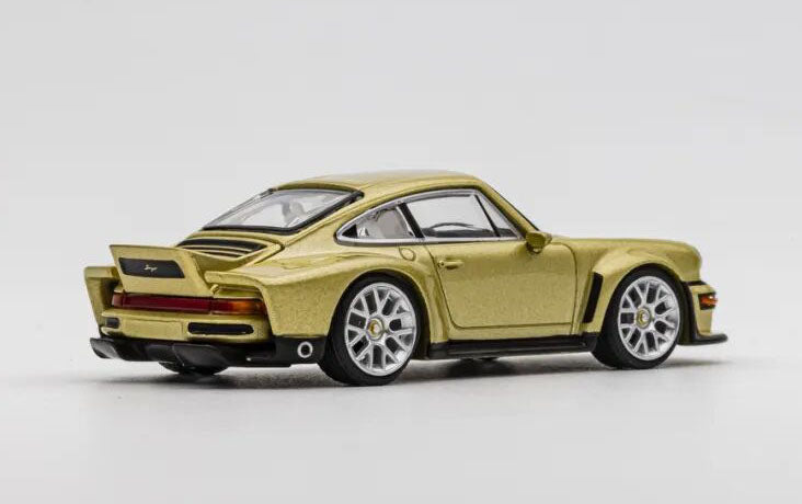 POPRACE 1:64 Porsche 964 Singer DLS Turbo modified Diecast Model Goldern