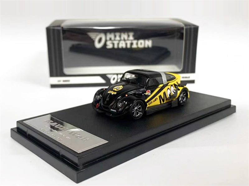 Mini Station VW Beetle Moon Eye RAUH-Welt Black 1:64 Car Pre-built Model view1