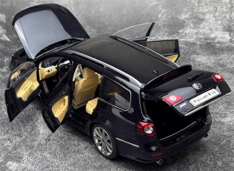 NZG Volkswagen VW Passat Estate R36 Classic ceramic jar Car Pearl black with pedal Limited Edition 199PCS ONLY 1:18 Car Pre-built Model view5