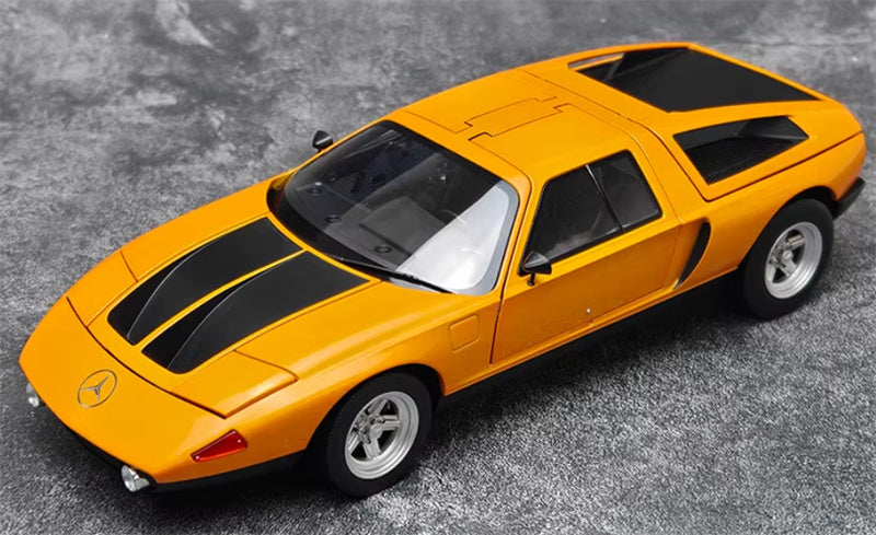 NOREV Mercedes Benz C111 Gull Wing Door Concept Car orange 1:18 Car Pre-built Model view4