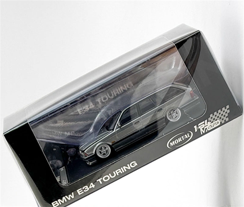 Mortal BMW E34 TOURING 5 Series wagon Grey Lowered Version Limited Edition 799PCS ONLY 1:64 Car Pre-built Model view9