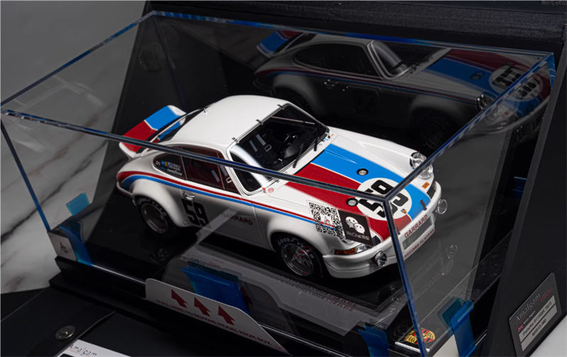 1:18 Porsche 911 White blue pigment version Amalgam #59 Resin Car Model view11