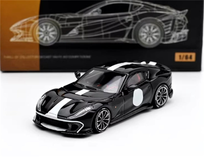 TOC Ferrari FE812C Coupe Sports NERO B/B 1:64 Car Pre-built Model