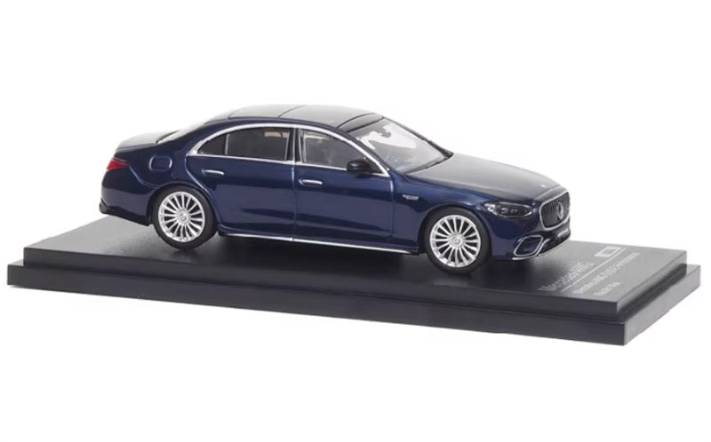 Almost Real Mercedes - AMG S 63 E Performance 2023 Nautic Blue 1:64 Car Pre-built Airliner Model Display view4