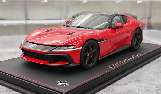 BBR MODELS Ferrari 12Cilindri Coupe Standard Red Sunroof Edition 1:18 Car Pre-built Model view1