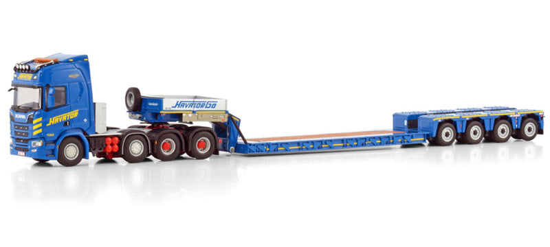 WSI  SCANIA R HIGHLINE CR20H 8X4 LOW LOADER - 4 AXLE Havator 1:50 Truck Pre-built Model