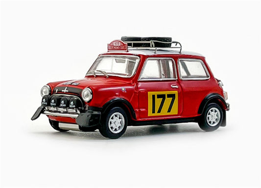 GCD Morris Cooper S Rallye Monte-Carlo 1967 #177 Red Right hand drive 1:64 Car Pre-built Model view1