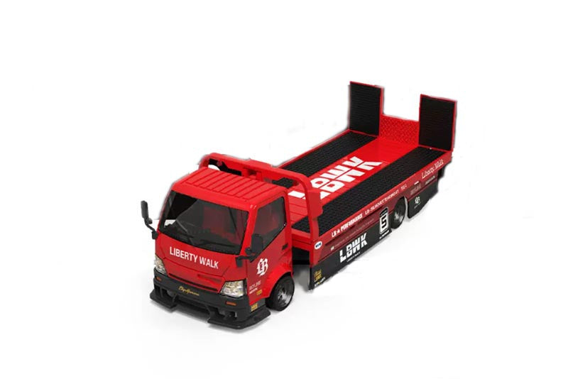 1:64 Hino H300 Liberty Walk Black/Red #5 TOP LUX DIECAST Model