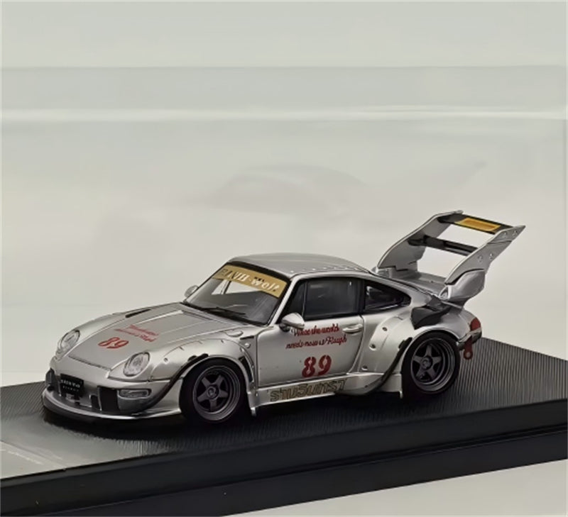 1:64 Porsche 911 RWB 993 Silver 89# Silver 89# Track SW DIECAST Limited Edition 499pcs ONLY Model