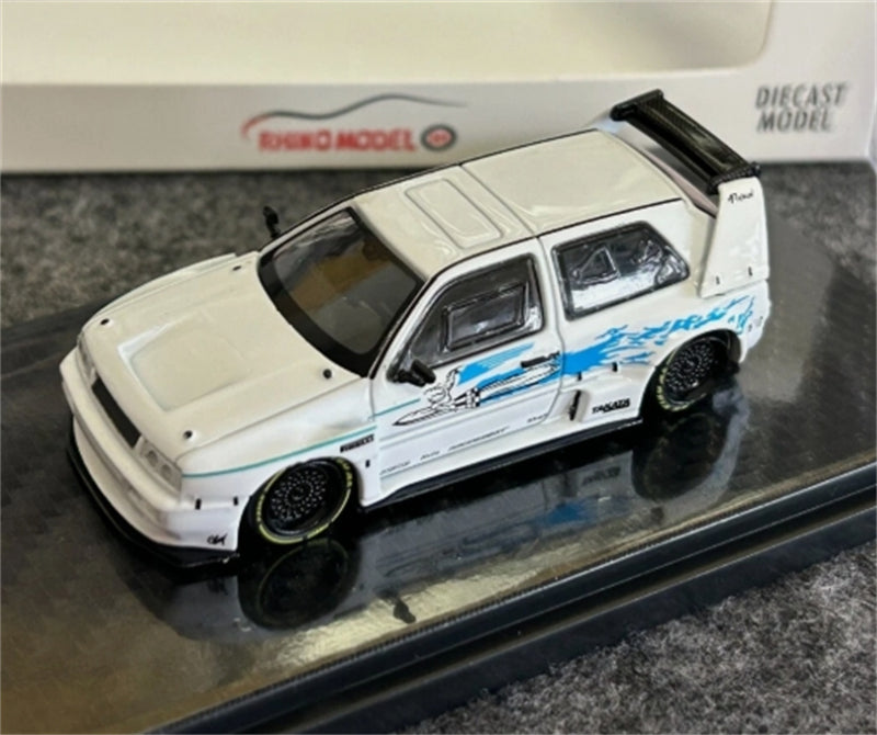 RHINO MODEL VW Golf Mk3 Concept Modified Version white Limited Edition 699PCS ONLY 1:64 car Pre-built Model view1