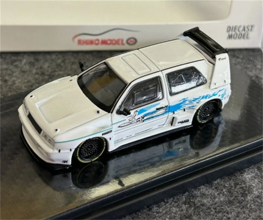 RHINO MODEL VW Golf Mk3 Concept Modified Version white Limited Edition 699PCS ONLY 1:64 car Pre-built Model view1