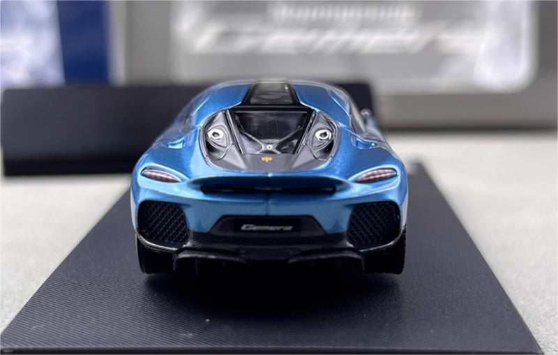 HKM Premium & BriScalemicro Koenigsegg Gemera Transparent Blue 1:64 Car Pre-built Model view6